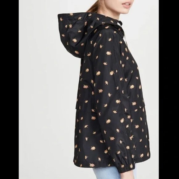 Madewell French Daisies Raincheck Packable Raincoat, Floral Rain Jacket Size S - Picture 4 of 13
